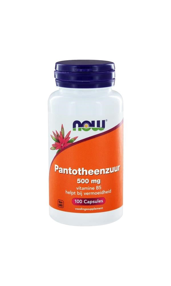 NOW Pantotheenzuur 500 mg (B5)-