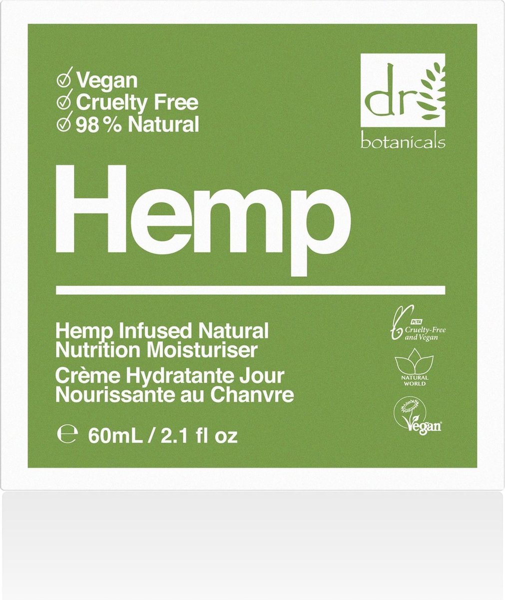 Dr Botanicals Hemp Infused Natural Nutrition Moisturiser vochtinbrengende crème gezicht Vrouwen 50 ml
