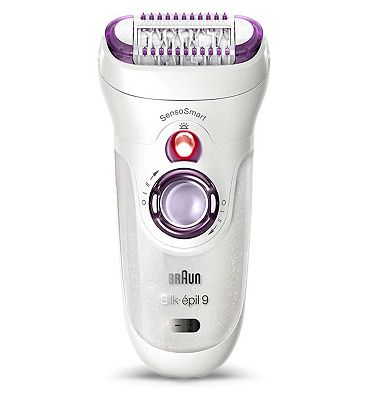 Braun Silk-pil 9, Epilator for Long-Lasting Hair Removal, Purple, 40 tweezers 9-690