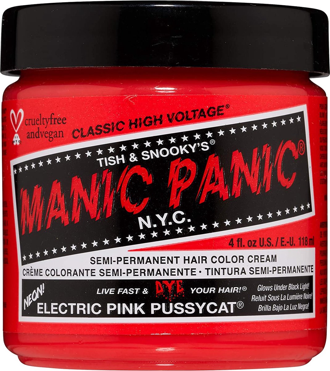 Manic Panic High Voltage Hair Colour Electric Pink Pussycat 118ml