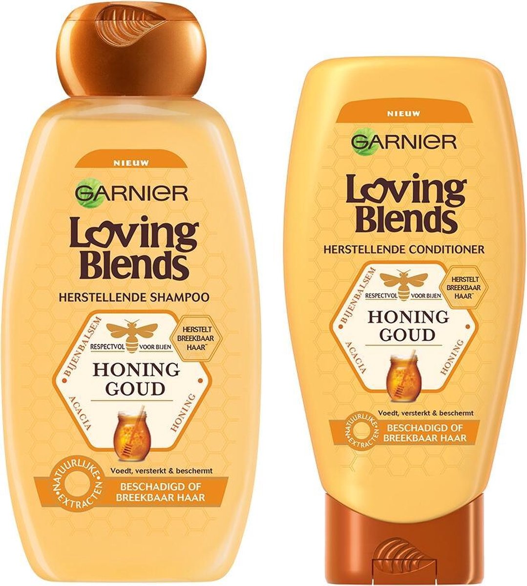 Garnier Loving Blends Honing Goud Shampoo & Conditioner Pakket