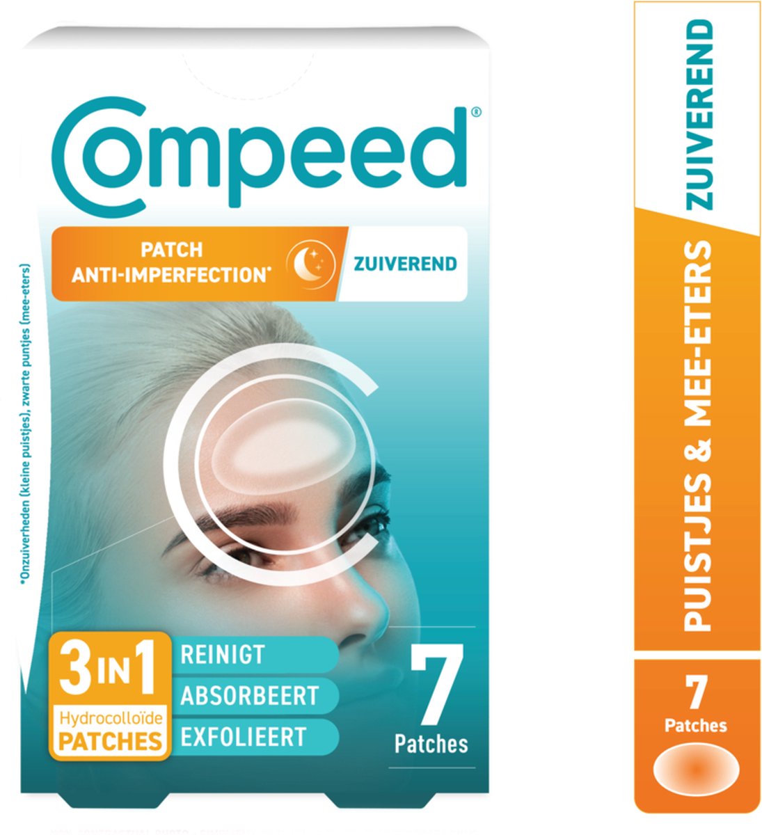 Compeed Patch Anti-imperfection Zuiverend Nacht | Hydrocolloïde patch | 7 patches