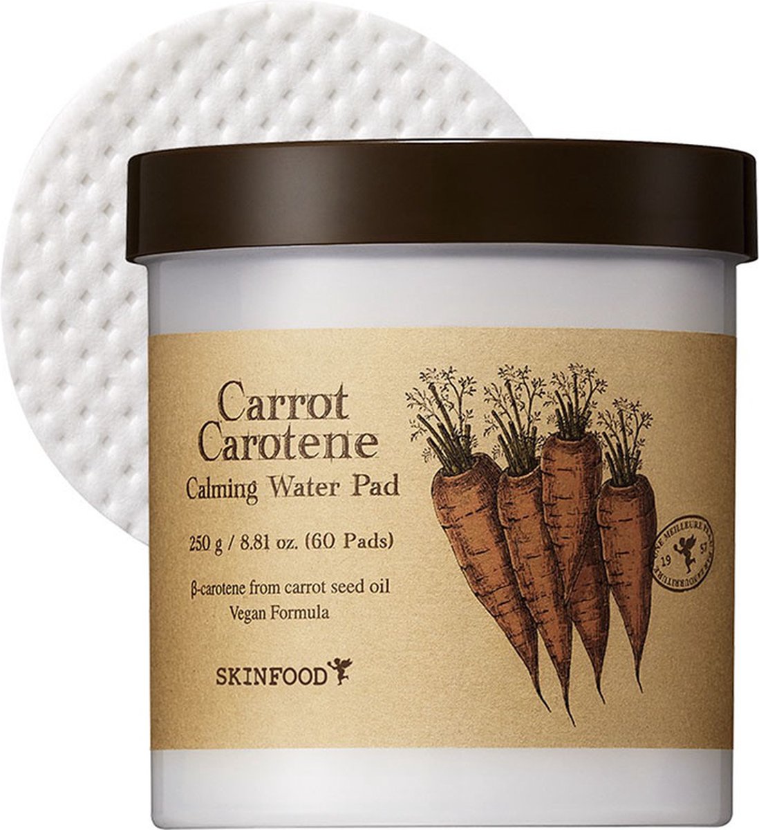 Skinfood Carrot Carotene Calming Water Pad 60 EA 60 Pads / 250g