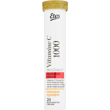 Vitamine c1000 bruistablet framboos