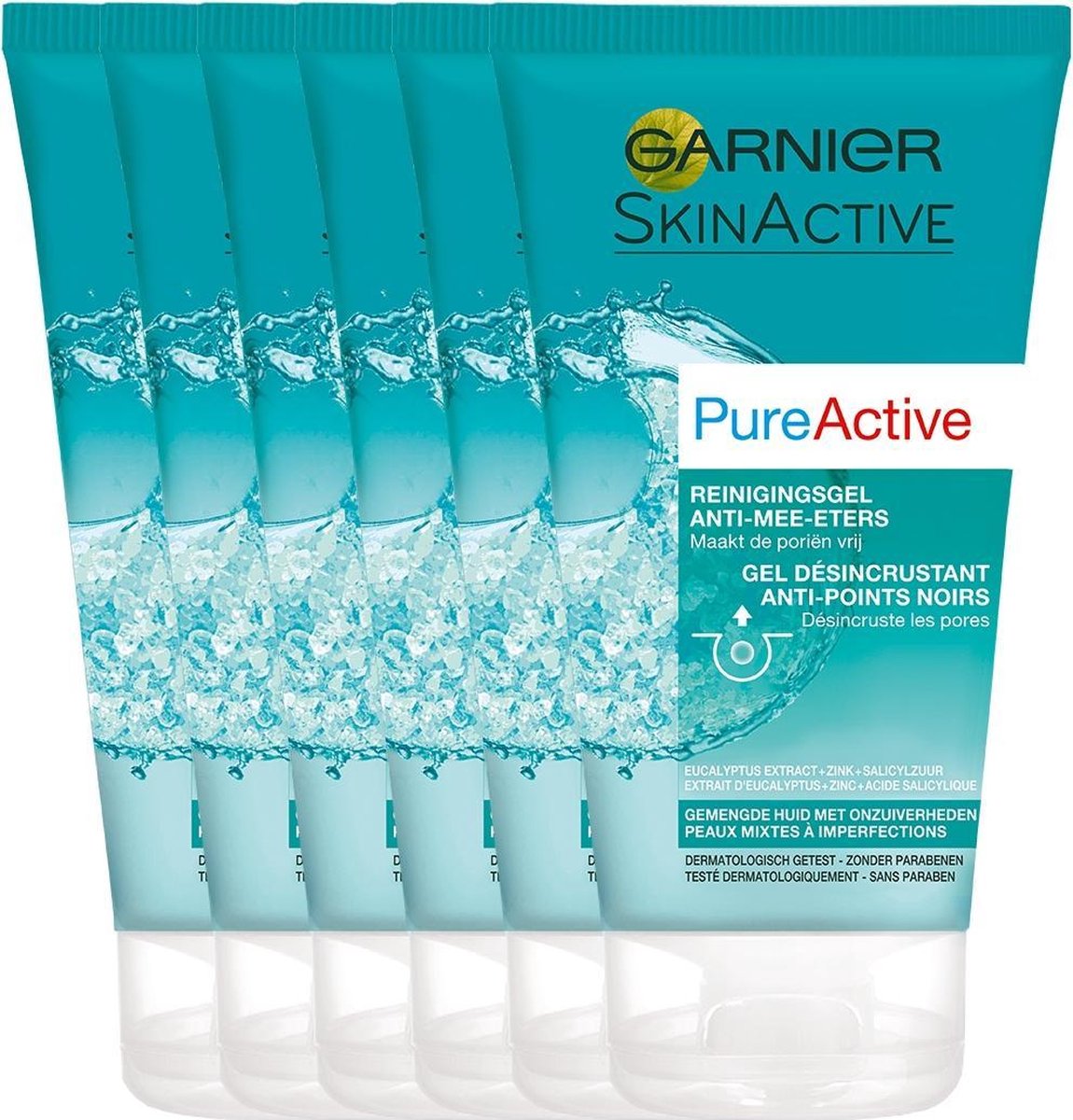 Garnier Skinactive PureActive Reinigingsgel Anti-Mee-Eters - 150ml