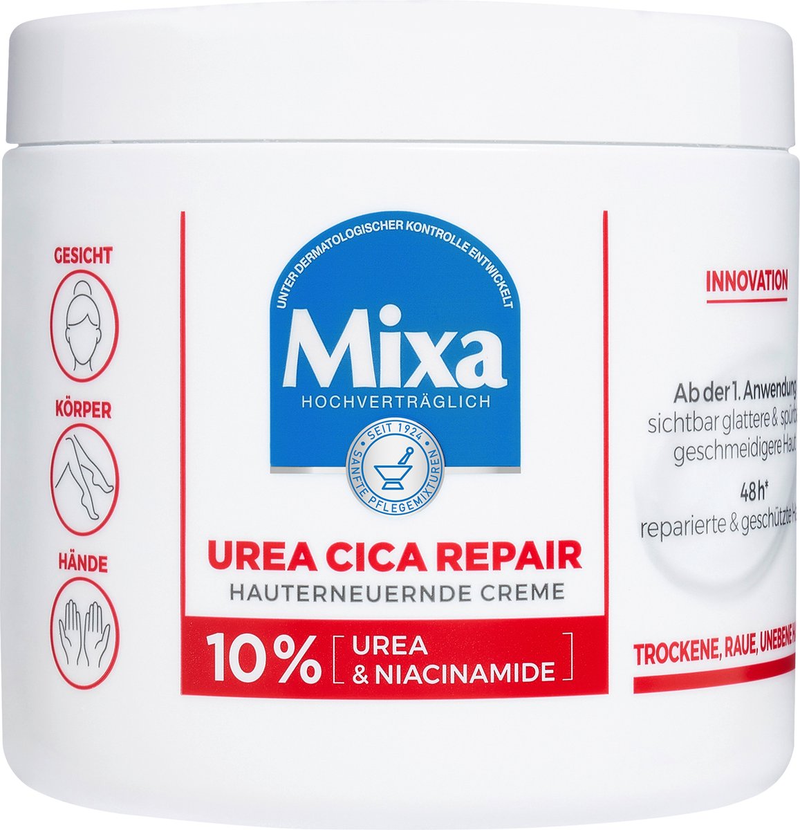 Mixa Verzorgingscrème Cica Repair 10 % Urea, 400 ml
