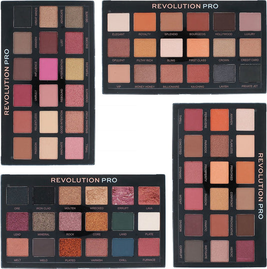 Makeup Revolution 4 x Pro Regeneration Oogschaduw Palette - Revelation-Mirage-Goldmine-Bronze Age (doosje met krasjes)