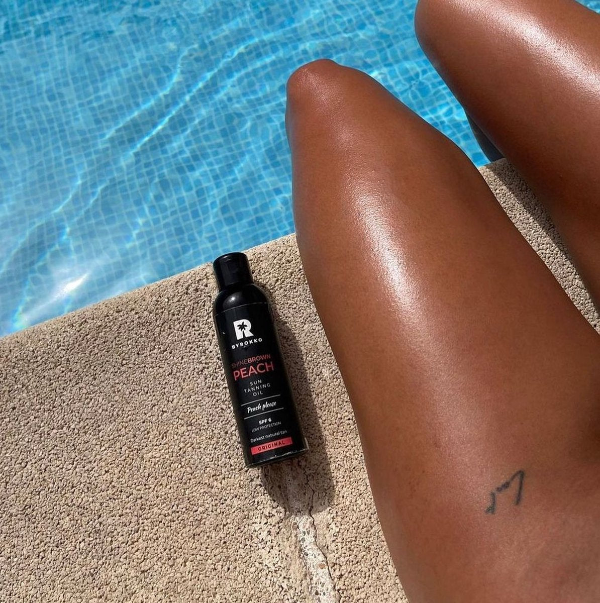 BYROKKO - Shine Brown Original - Premium tan boosting - SPF6 - Peach oil - Bruiningsolie