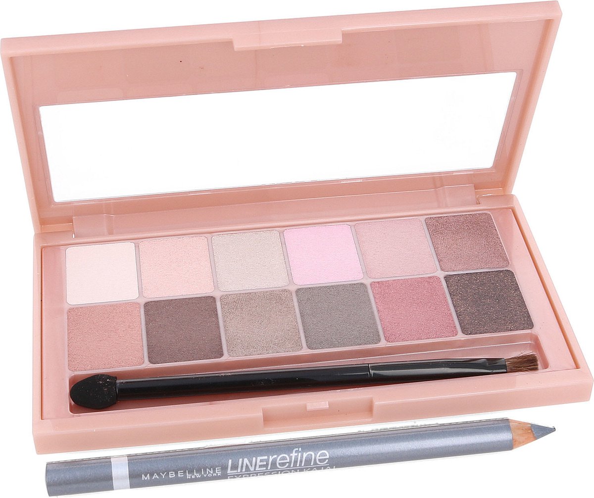 Maybelline The Blushed Nudes + Line Refine Expression Kajal Pencil Cadeauset
