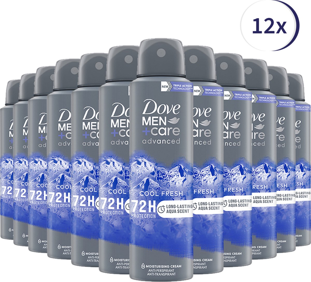 Dove Men+Care Advanced Cool Fresh Anti-Transpirant Deodorant Spray - 6 x 150 ml - Voordeelverpakking