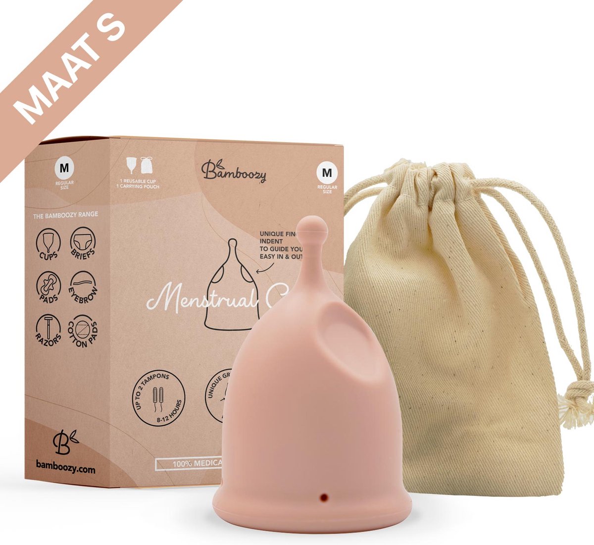 Bamboozy Menstruatiecup Maat M Herbruikbare Menstruatie Cup Period Duurzaam Menstrueren Zero Waste