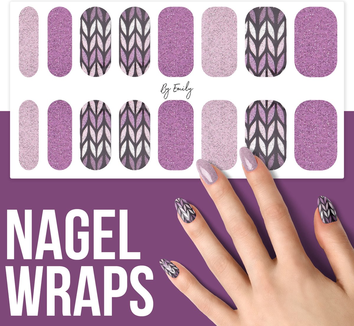 By Emily - Nagel wrap - Stabilize Roots | Nail wrap | Nail art | Trendy | Design | Nagellakvrij | Eenvoudig | Nagel wrap | Nagel stickers | Folie | Zelfklevend | Sjablonen