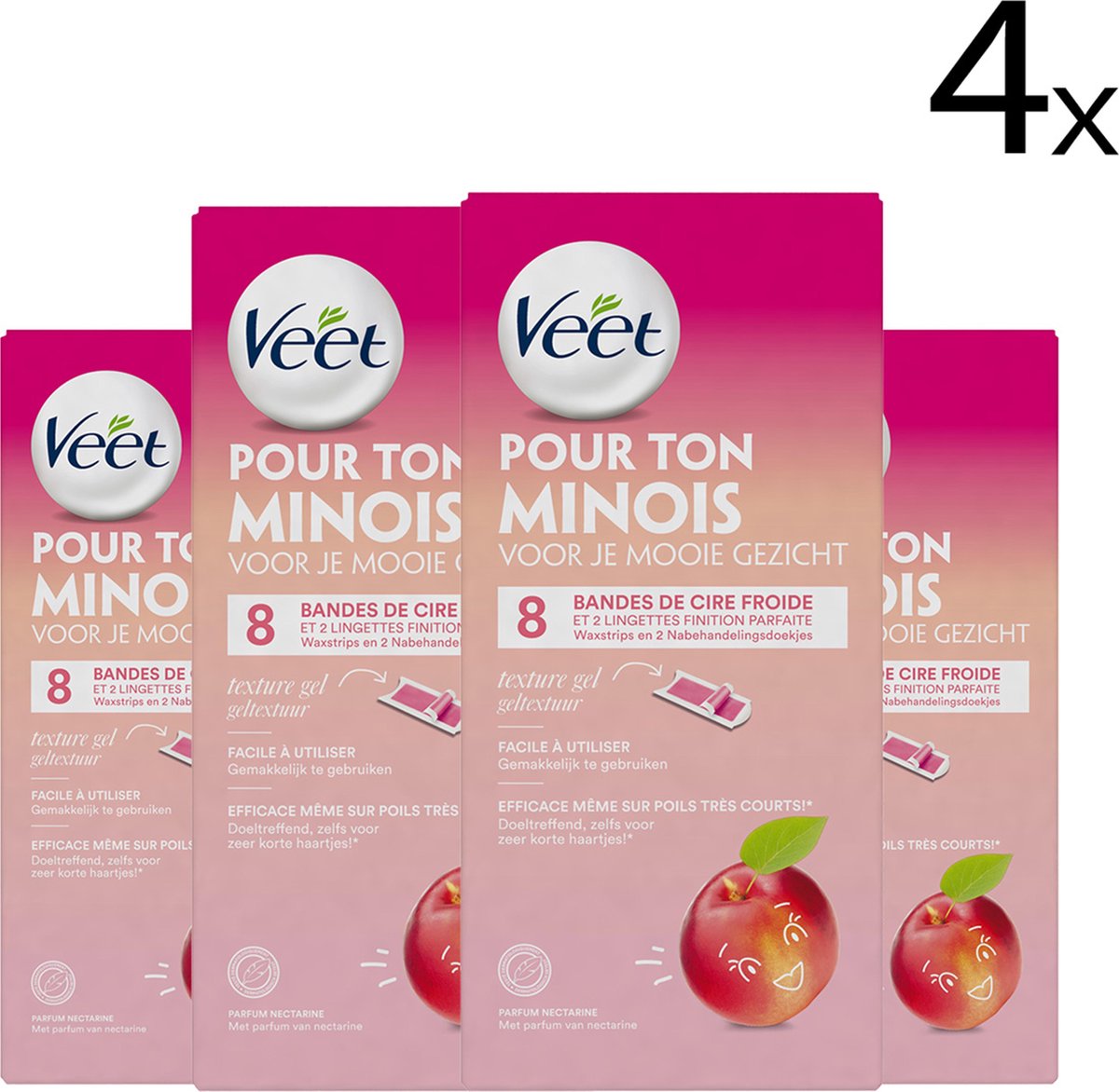 Gezicht koude waxstrips nectarine