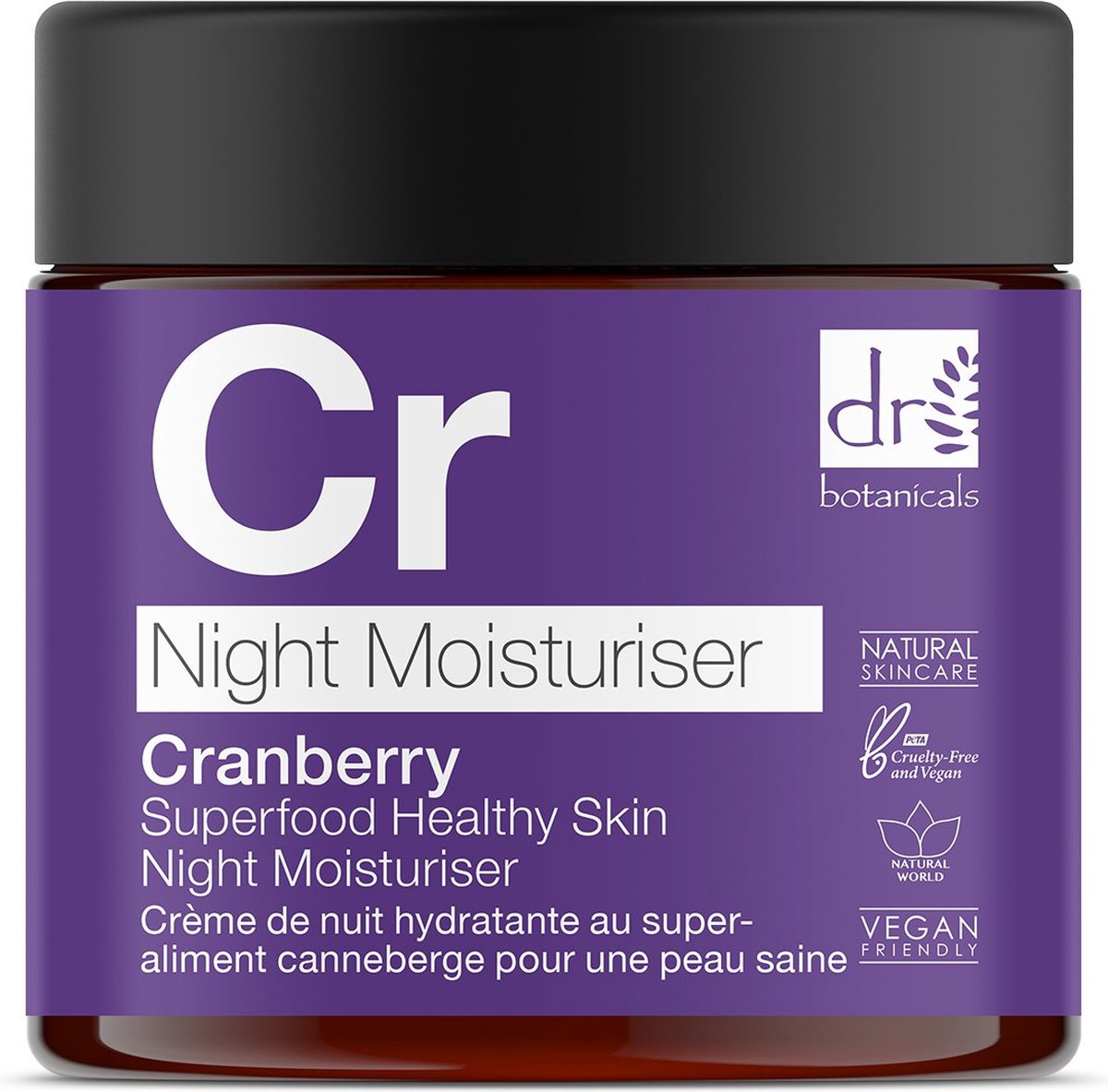 Dr Botanicals – Cranberry – Night Moisturiser – 60 ml