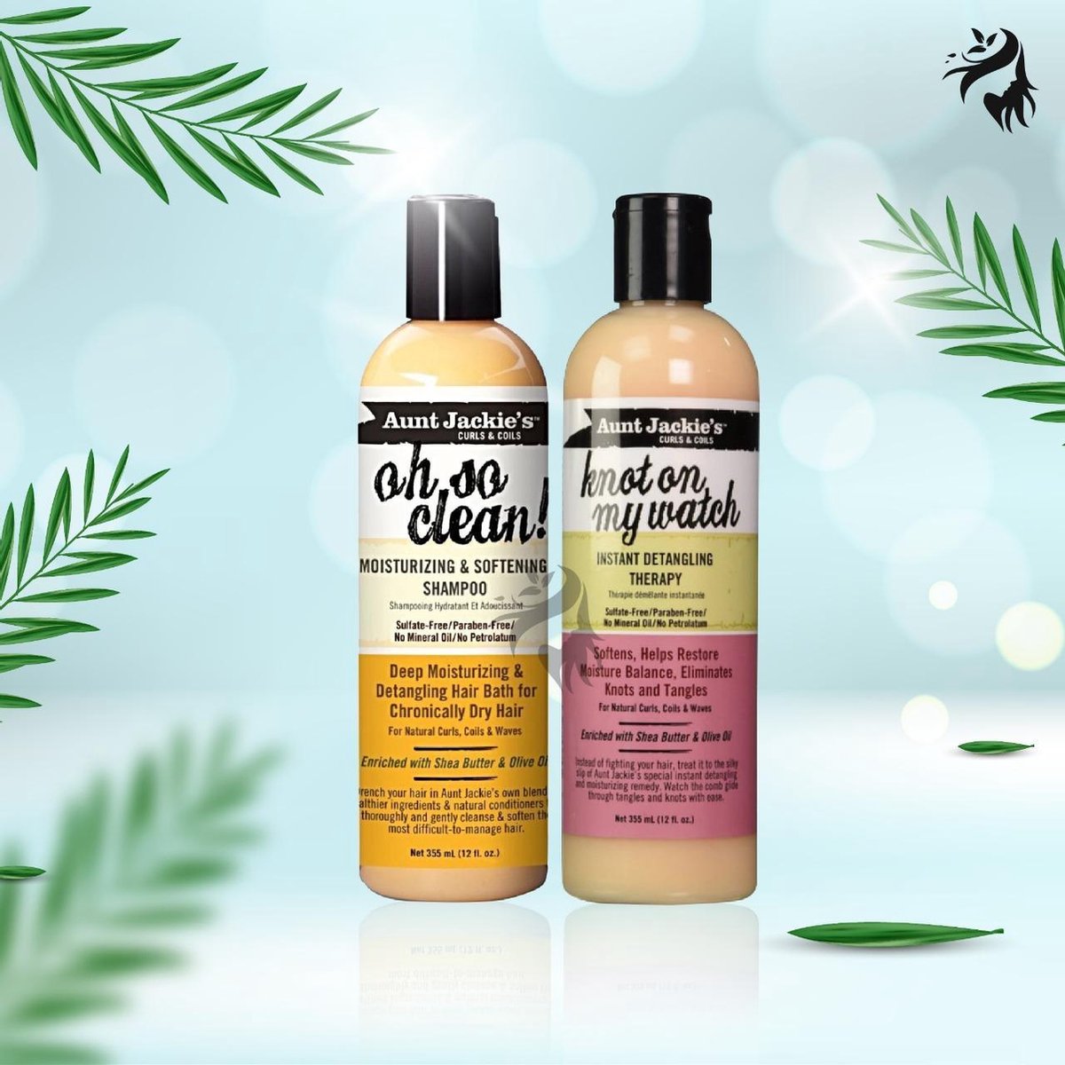 Aunt Jackie Oh So Clean Shampoo & Knot Detangler 12oz