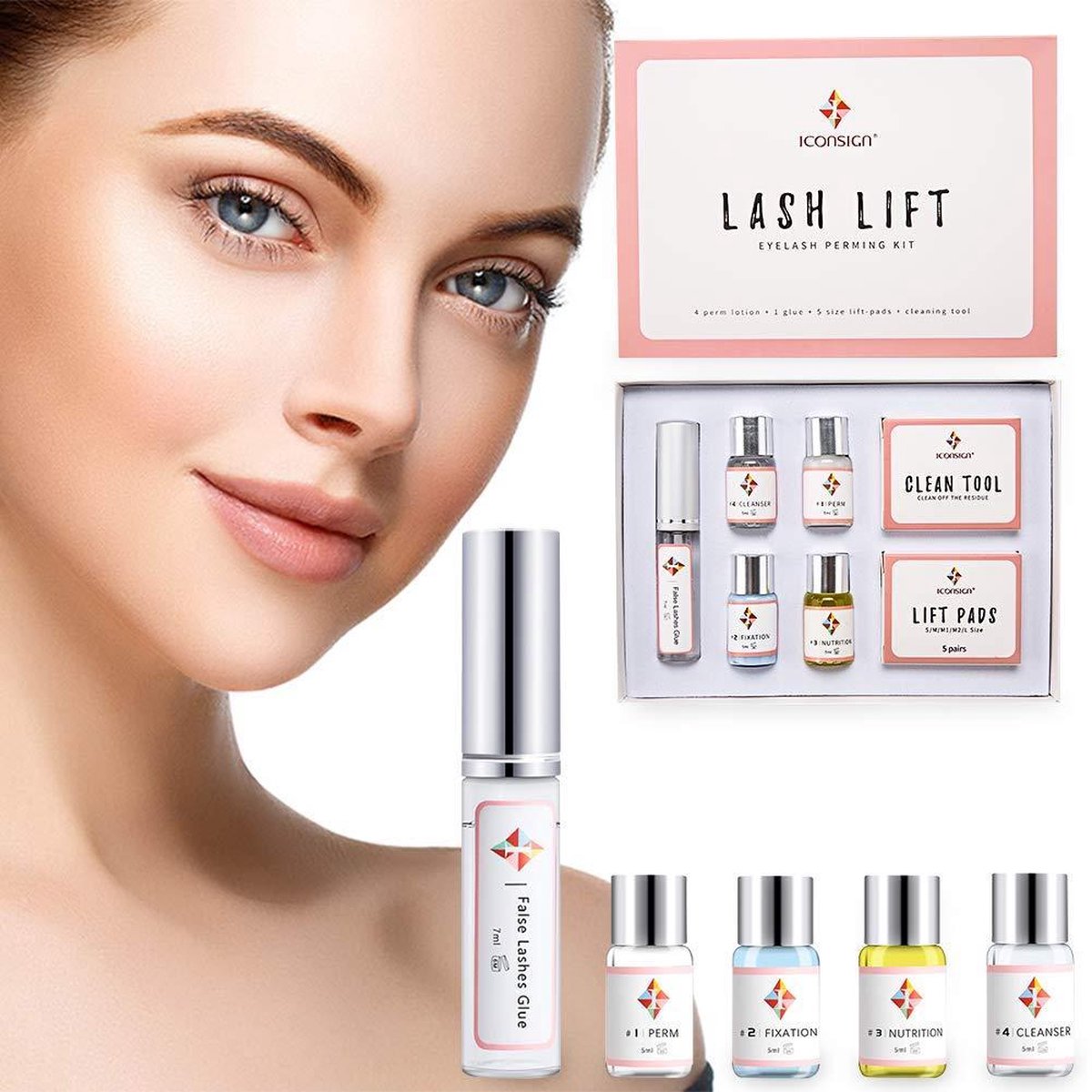 Iconsign® Professionele Wimperlifting set inclusief sterke lijm
