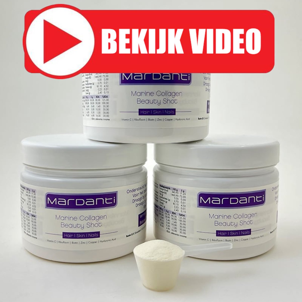 Collageen supplement voor een egale & verzorgde huid van binnenuit – de nieuwe verbeterde formule - 3 maanden kuur – Goed voor Huid, Haar & Nagels - Verrijkt met Vitamine C, Riboflavine (B2), Biotine (B8), Zink, Koper, Hyaluronzuur