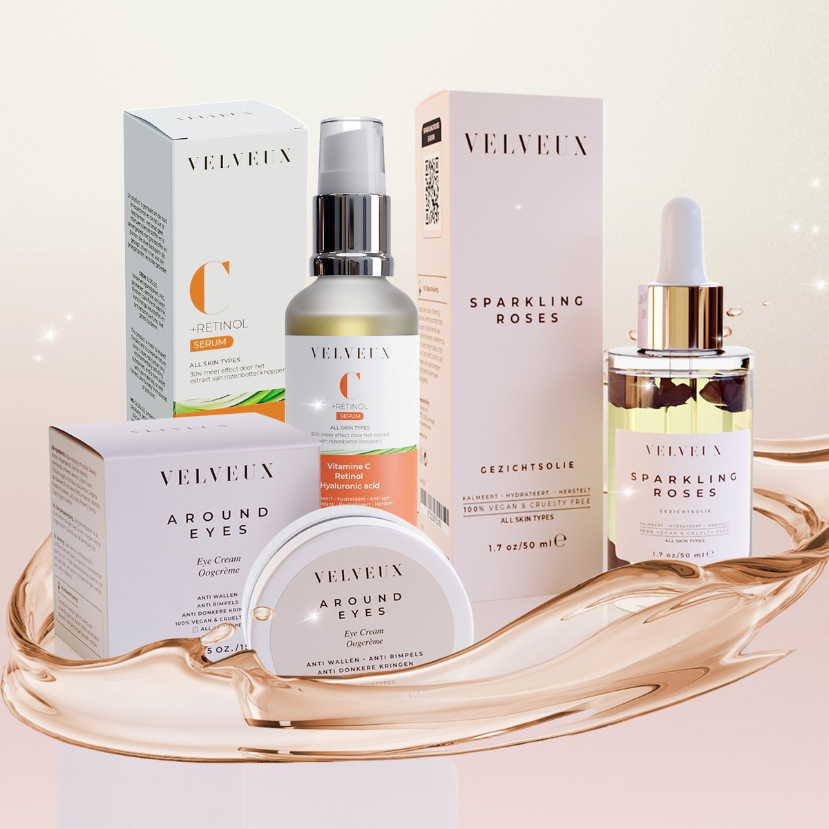 (Basis bundel) Oliva Face Cream & Vit C en Retinol Serum - Vegan & Natuurlijk