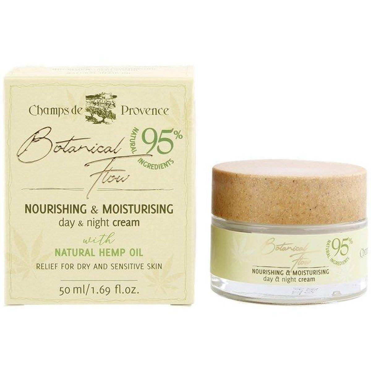 Botanical flow - Champs de Provence - 95% natuurlijke ingredienten - dagcrème - nachtcrème - dag en nacht crème