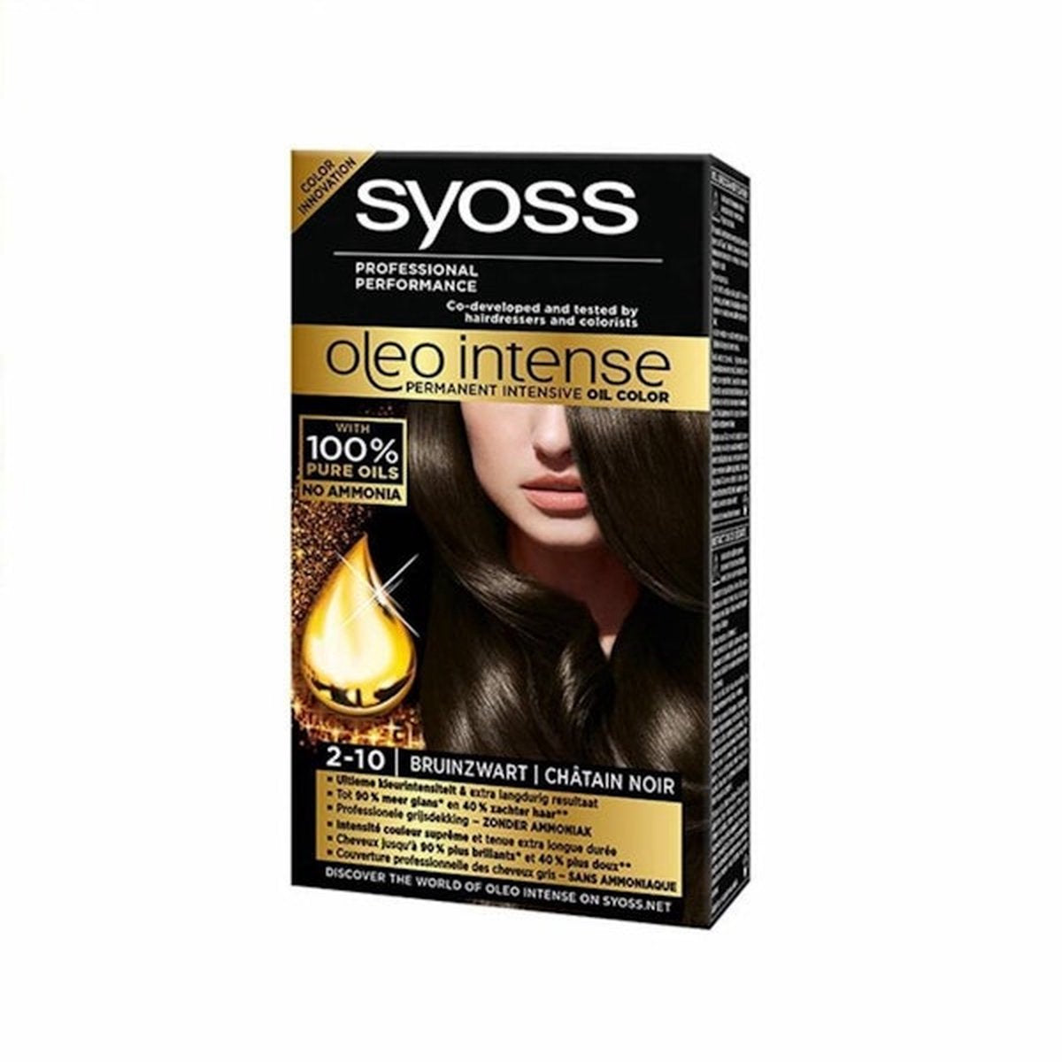 SYOSS Oleo Intense 1-10 Intens zwart Haarverf - 1 stuk