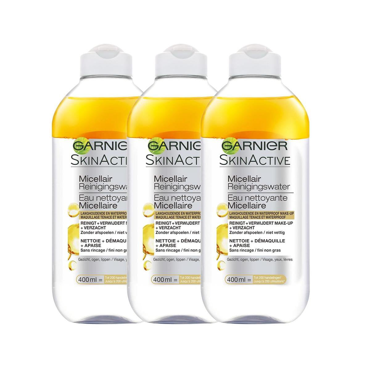 Garnier Face SkinActive Micellair Reinigingswater Waterproof Make-up - 6 x 400ml – Voordeelverpakking