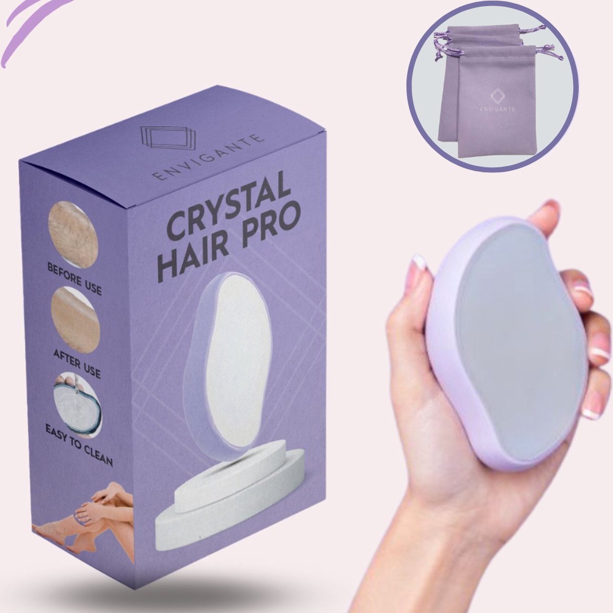 Crystal Hair Pro | Crystal Hair remover | Crystal hair removal | Gratis opbergzakje