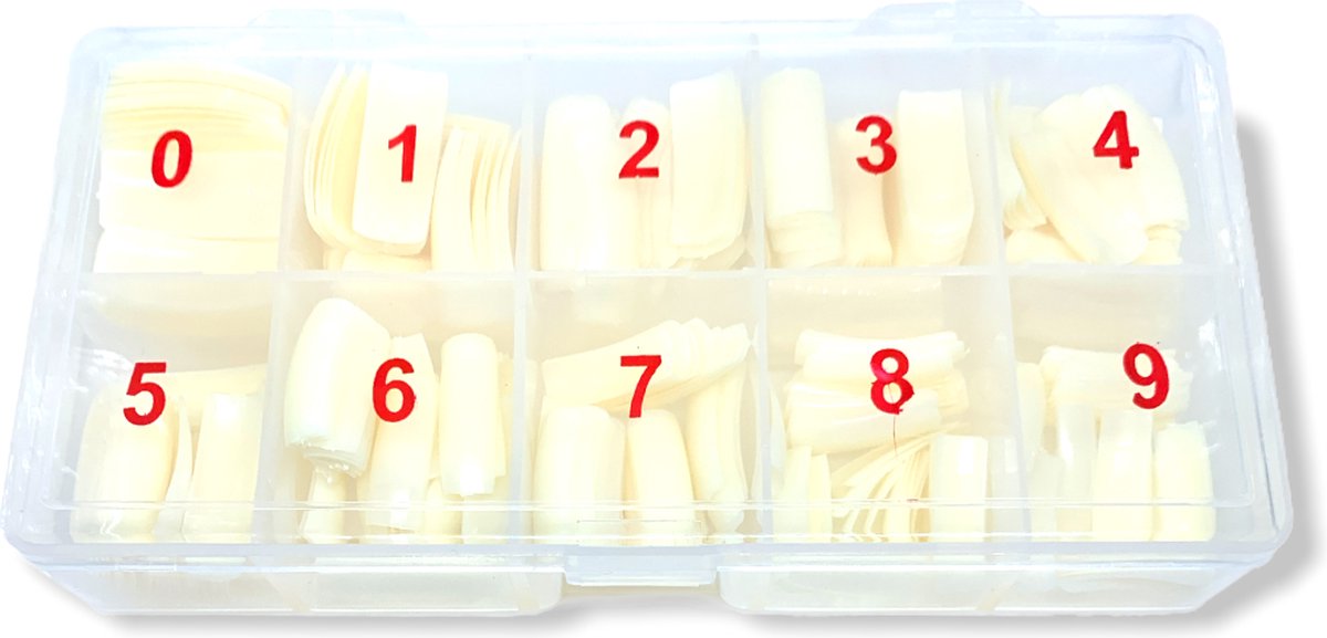 YL Nail Nageltips Naturel - 500 stuks - Nepnagels set - 10 maten