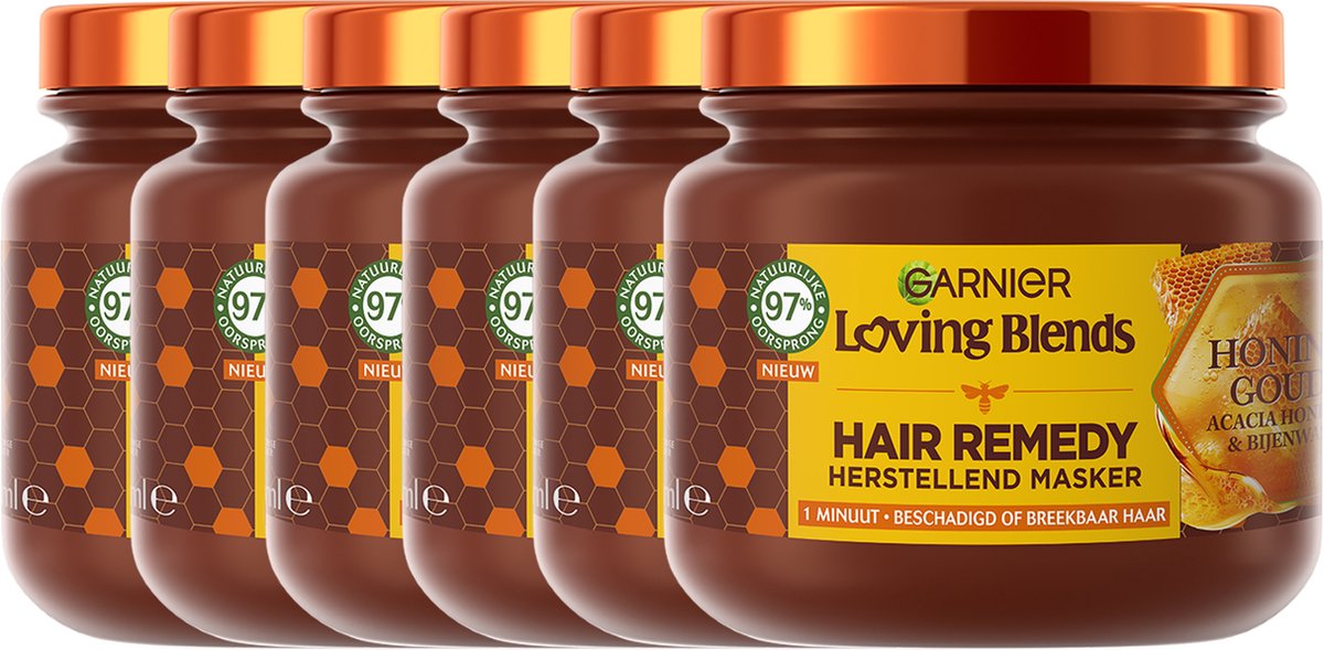Garnier Loving Blends - Masker - Honing Goud - 340 ml - 6 stuks voordeelverpakking