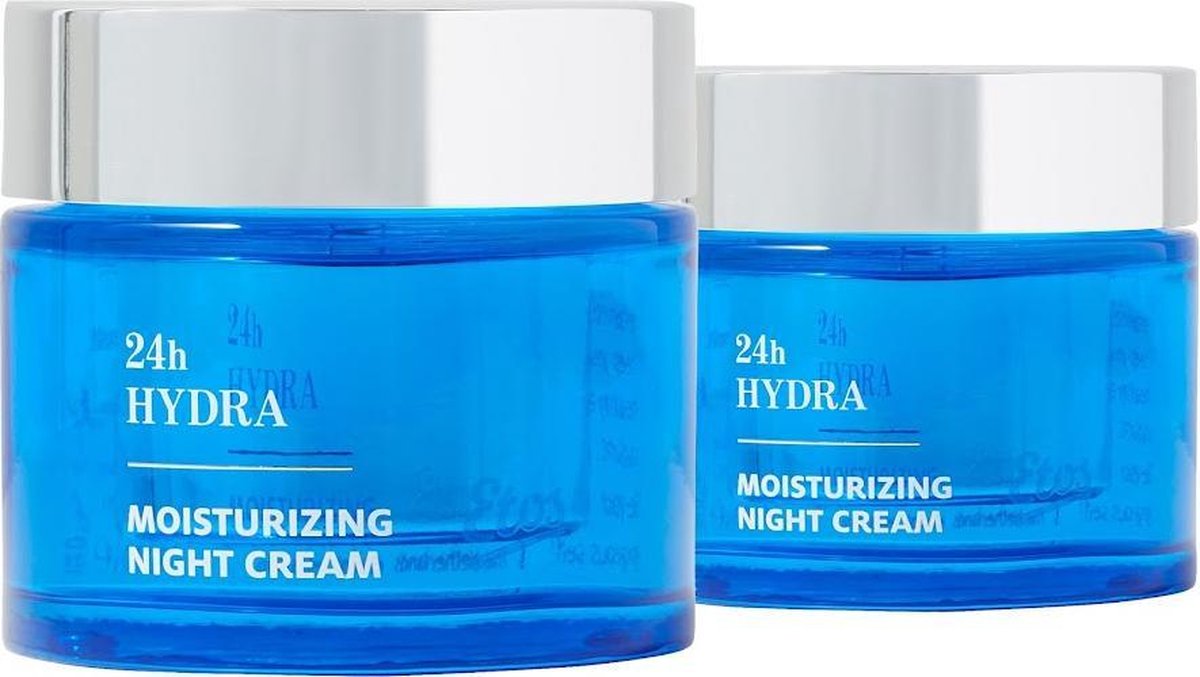 Etos Nachtcreme - hydraterend - alle huidtypes - vegan - 2 x 50 ml