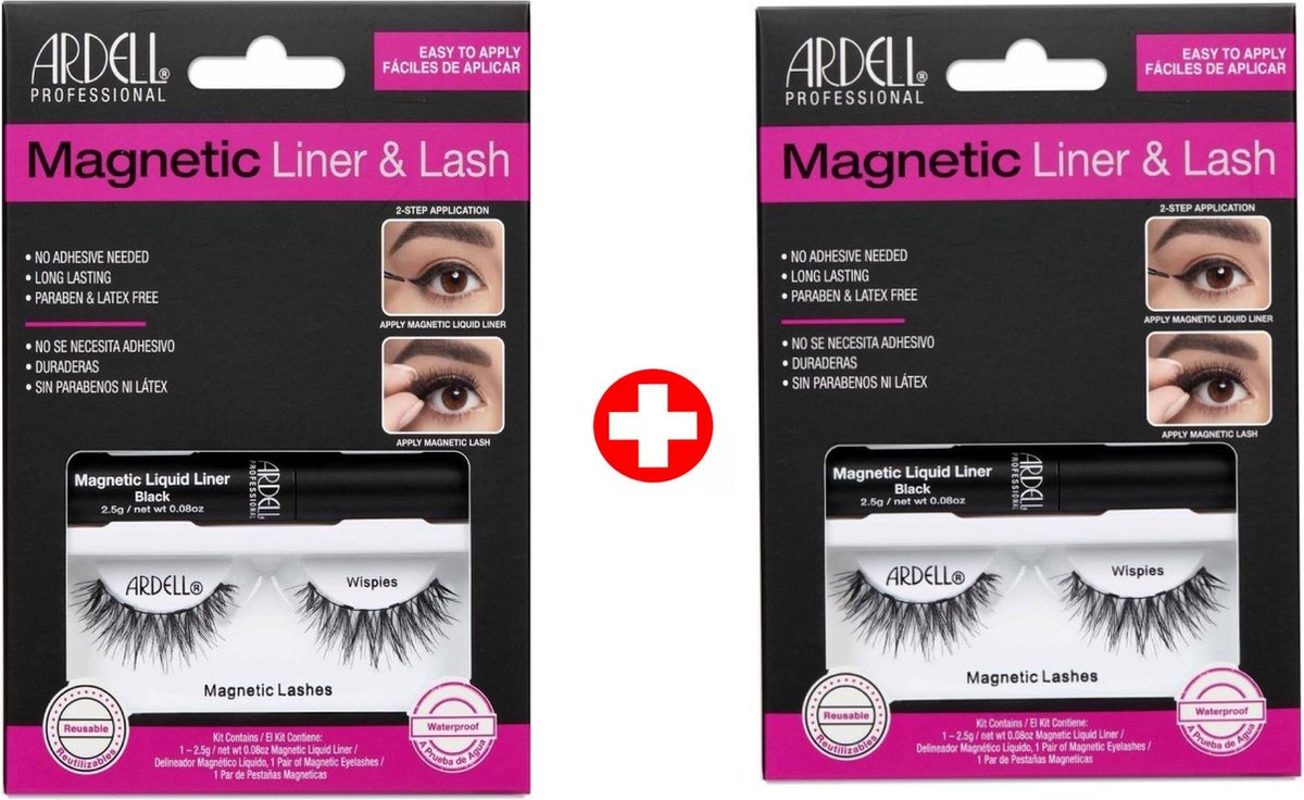 Ardell Magnetic Liquid Eyeliner & Lash - Wispies - 2 stuks- cadeau