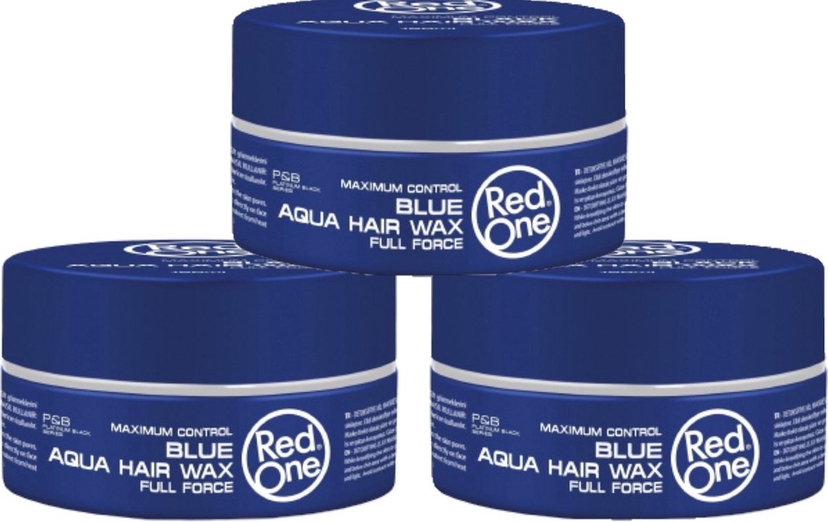RED ONE X3 MAXIMUM CONTROL BLUE AQUA HAIR WAX FULL FORCE 150ML