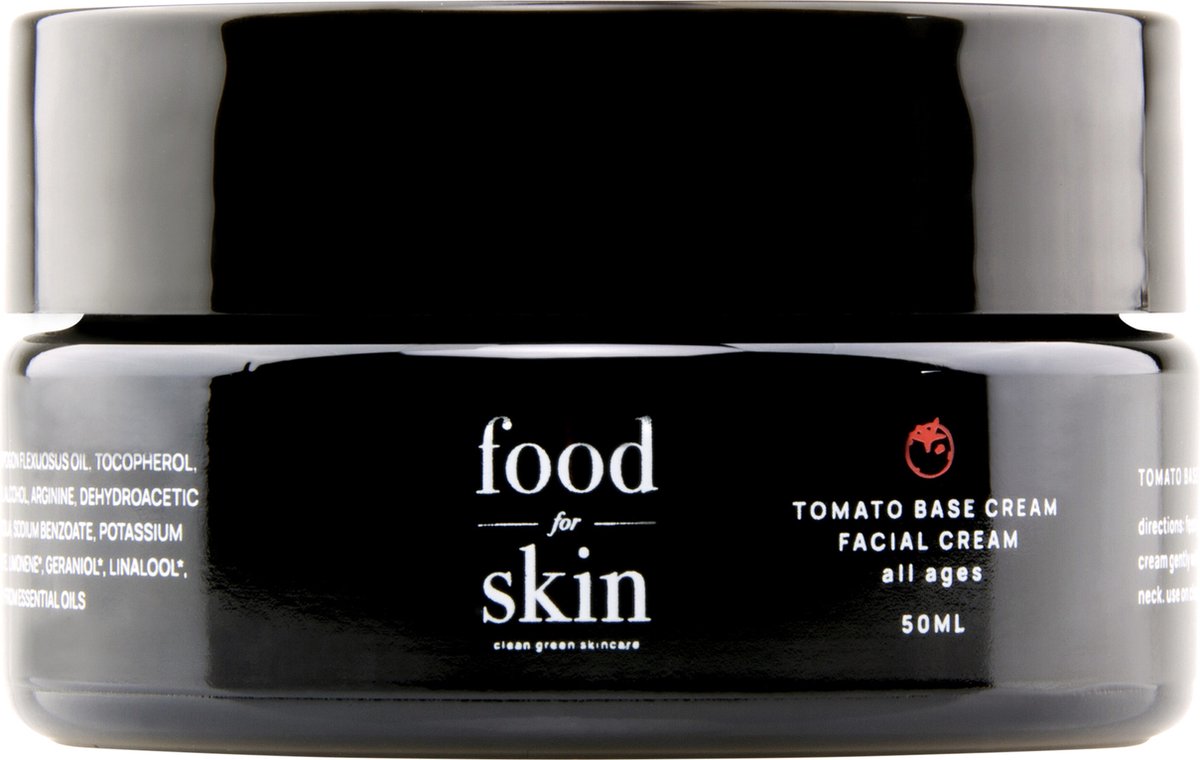 Food for Skin - Tomato Base Cream 50ml - vegan - 100% natuurlijk - made in NL