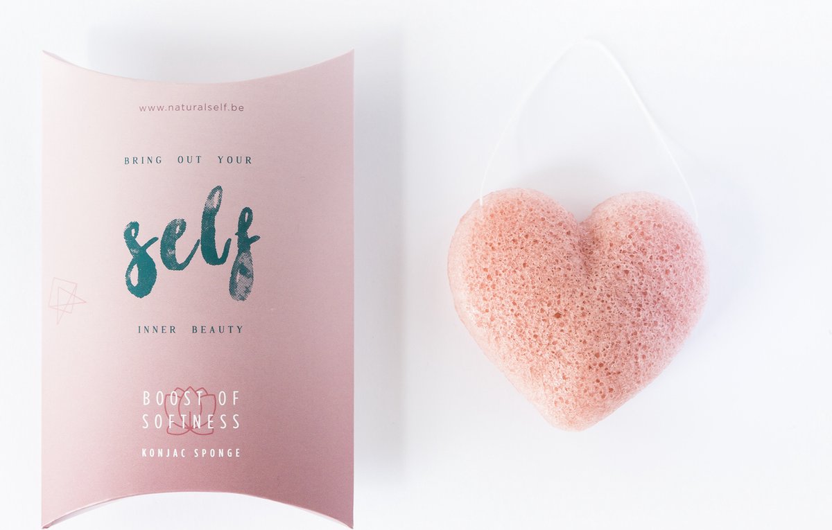Natural SELF - Boost of Softness Konjac Sponge Pink - gelaatsreiniger