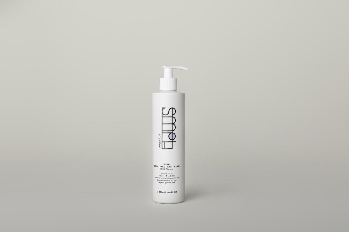 SMPL Natuurlijke Douchegel - Natuurlijke Shampoo - Multifunctioneel - Vegan - Parfumvrij - Droge en Gevoelige Huid - 300ml