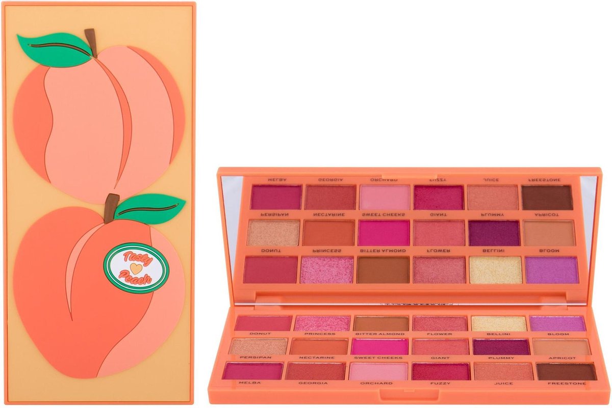 Makeup Revolution - I Heart Revolution Tasty Peach Eyeshadow Palette - Eye Shadow Palette 22 G Peach