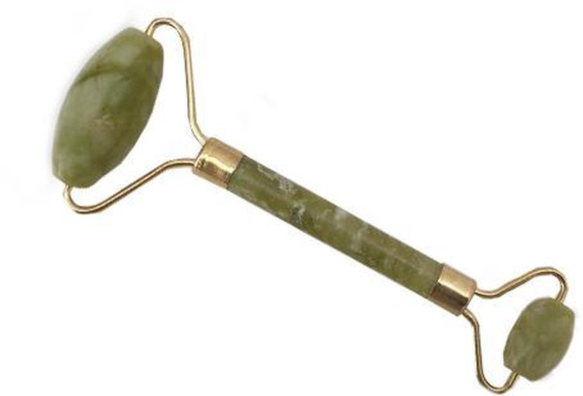 Mesa Care, gezichtsmassage roller Jade – jaderoller, gezichtsroller, met Gua Sha steen,