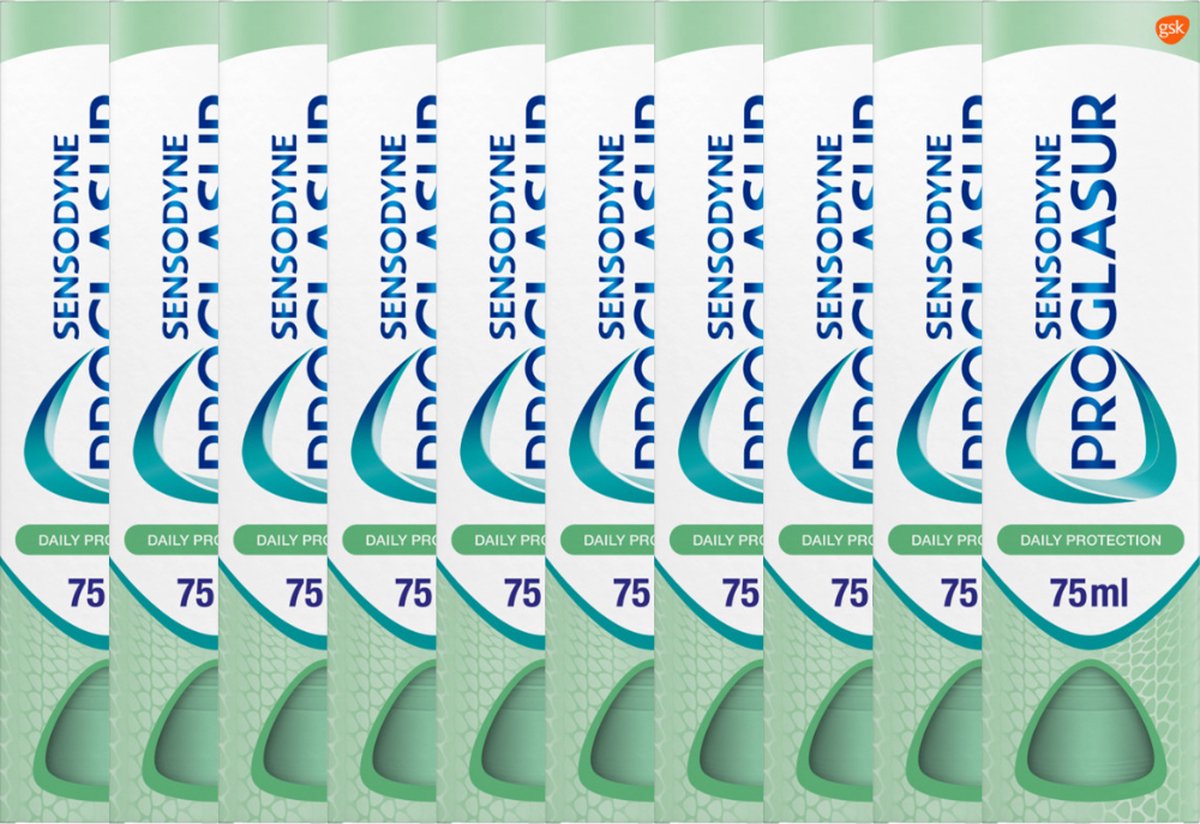 10 x Sensodyne Tandpasta 75 ml Proglasur Daily Protection