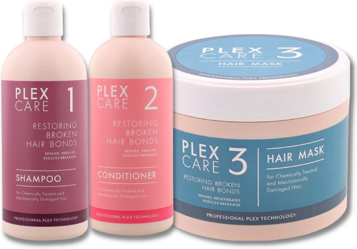 Beschadigd haar pakket / Stap 1 , 2, & 3 / Shampoo / Conditioner / Masker / Haarverzorging