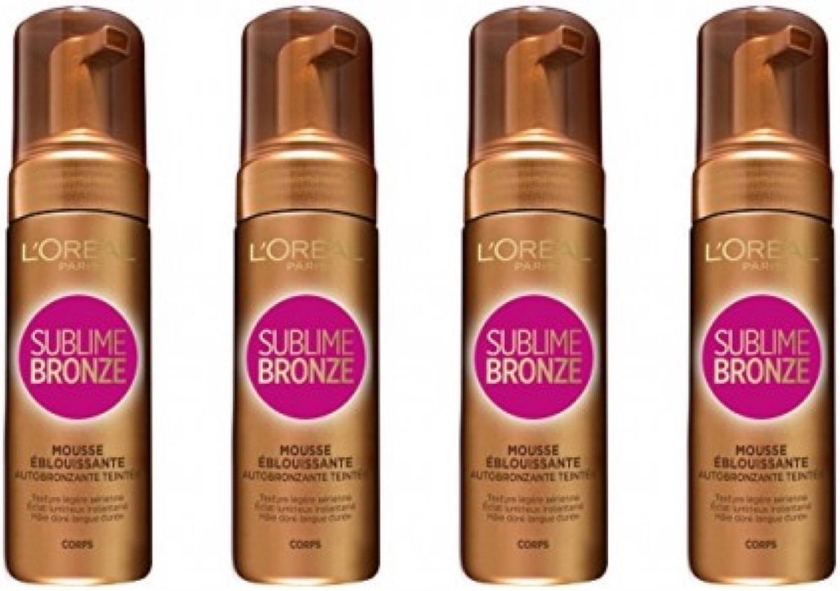 L'Oreal Paris Sublime Bronze - Mousse - 150ml Zelfbruinende lotion ( 4 STUKS)