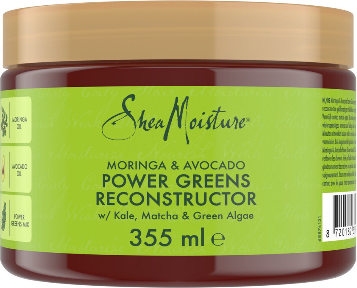 Shea Moisture Moringa & Avocado - Haarmasker - Power Greens - 355 ml