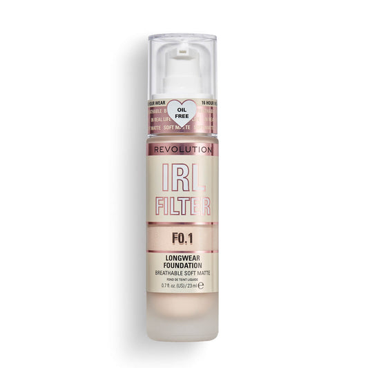 Makeup Revolution IRL Filter Longwear Foundation 23ml (Various Shades) - F0.1