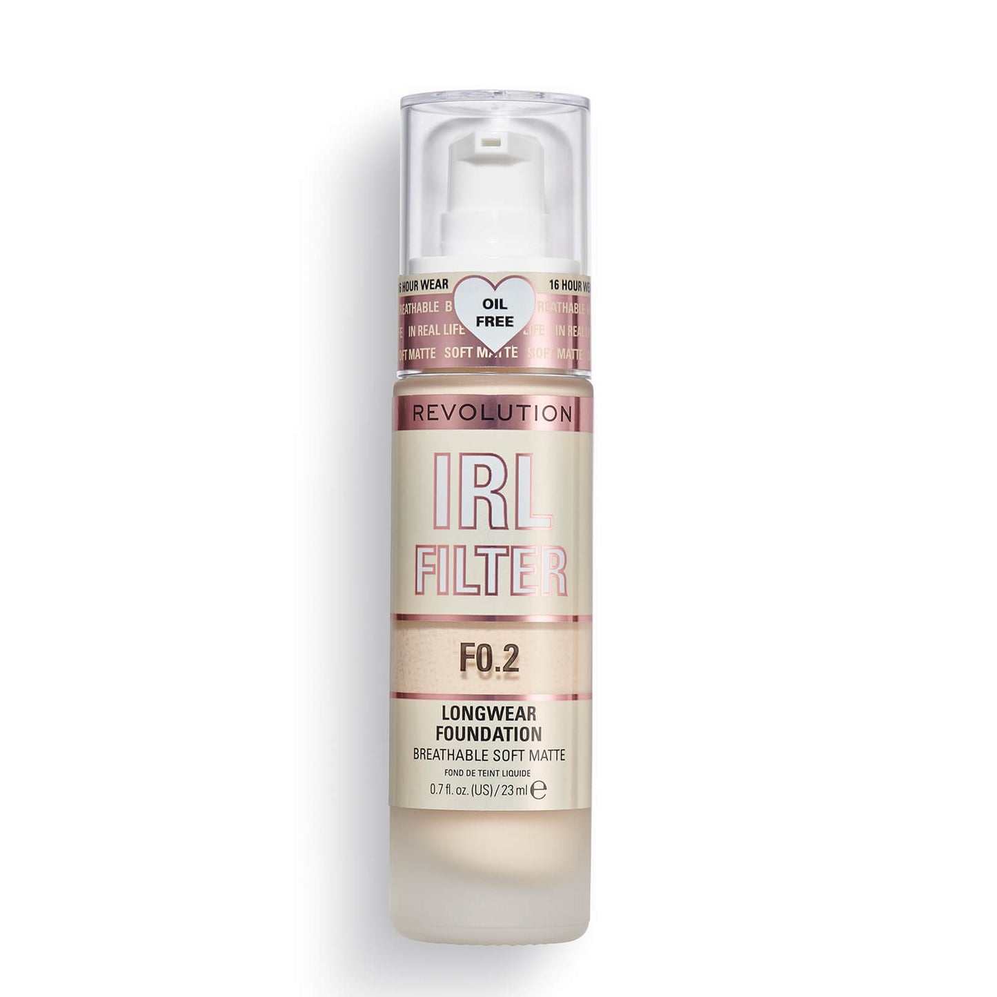Makeup Revolution IRL Filter Longwear Foundation 23ml (Various Shades) - F0.1