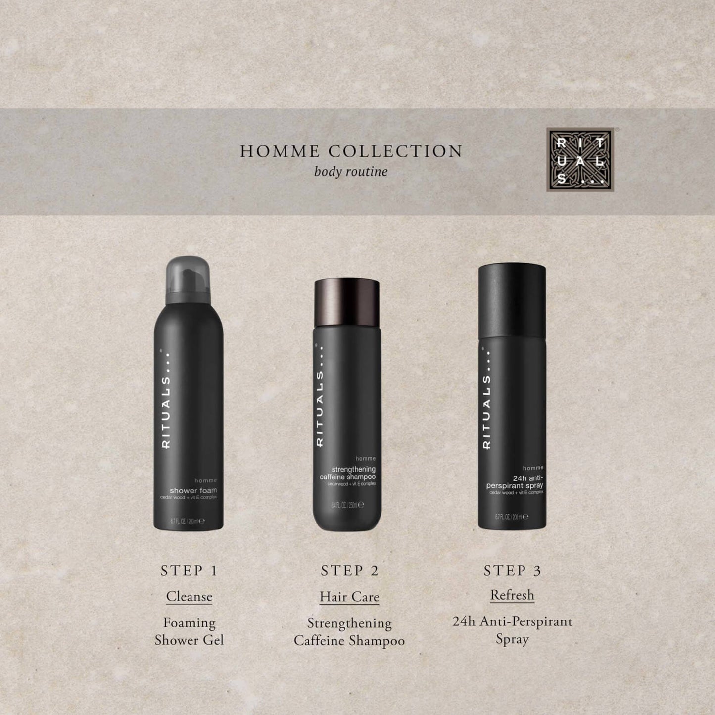 Rituals Homme Collection Cedar Wood and Vitamin E Complex 24H Anti-Perspirant Spray 200ml