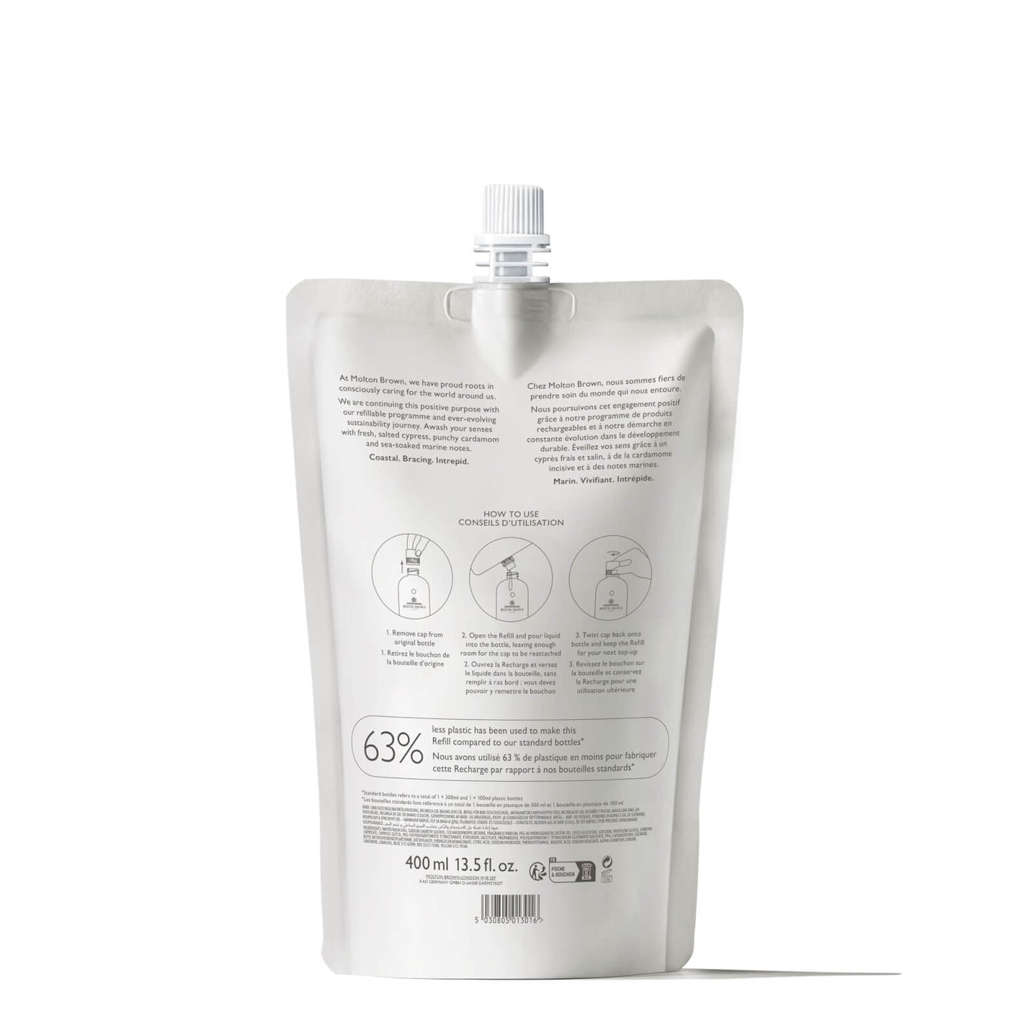 Molton Brown Coastal Cypress and Sea Fennel Bath and Shower Gel Refill 400ml