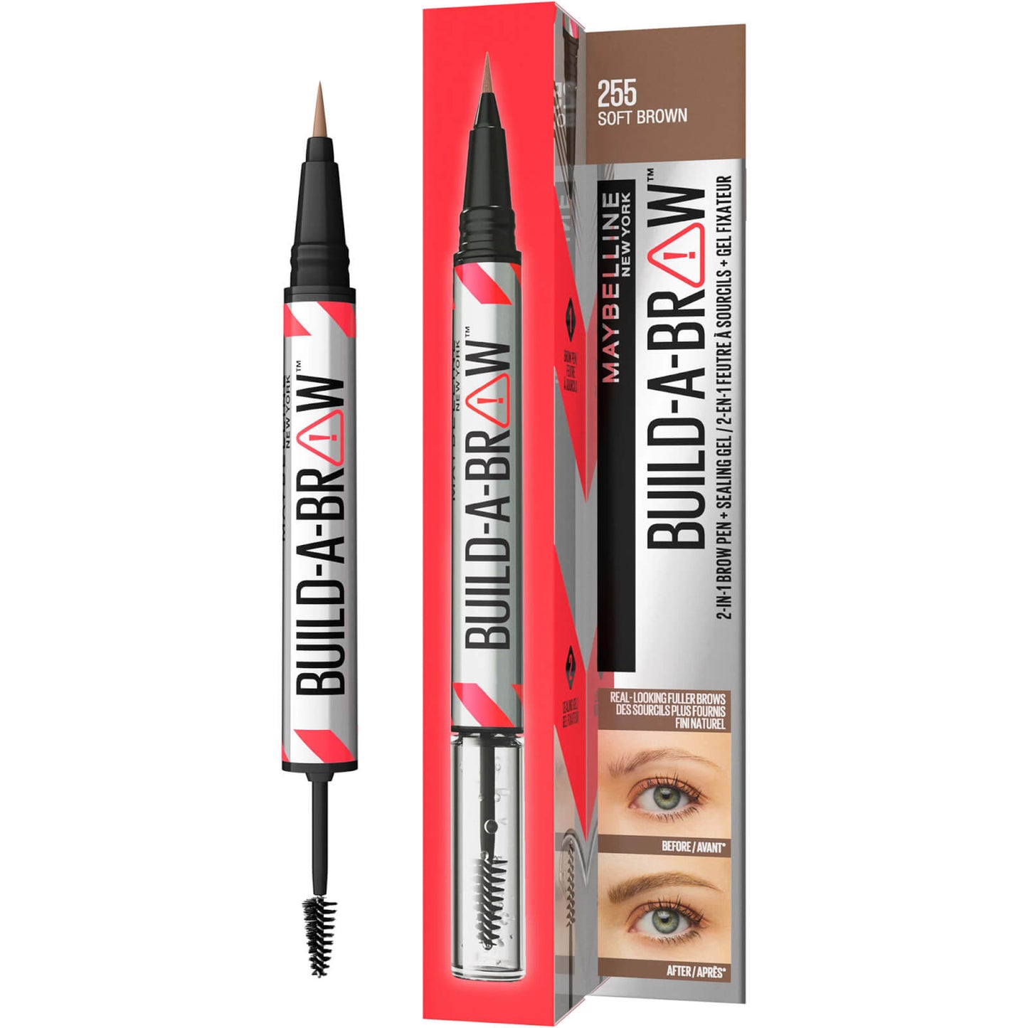 Maybelline Build-A-Brow 2 Easy Steps Eye Brow Pencil and Gel (Various Shades) - Blonde