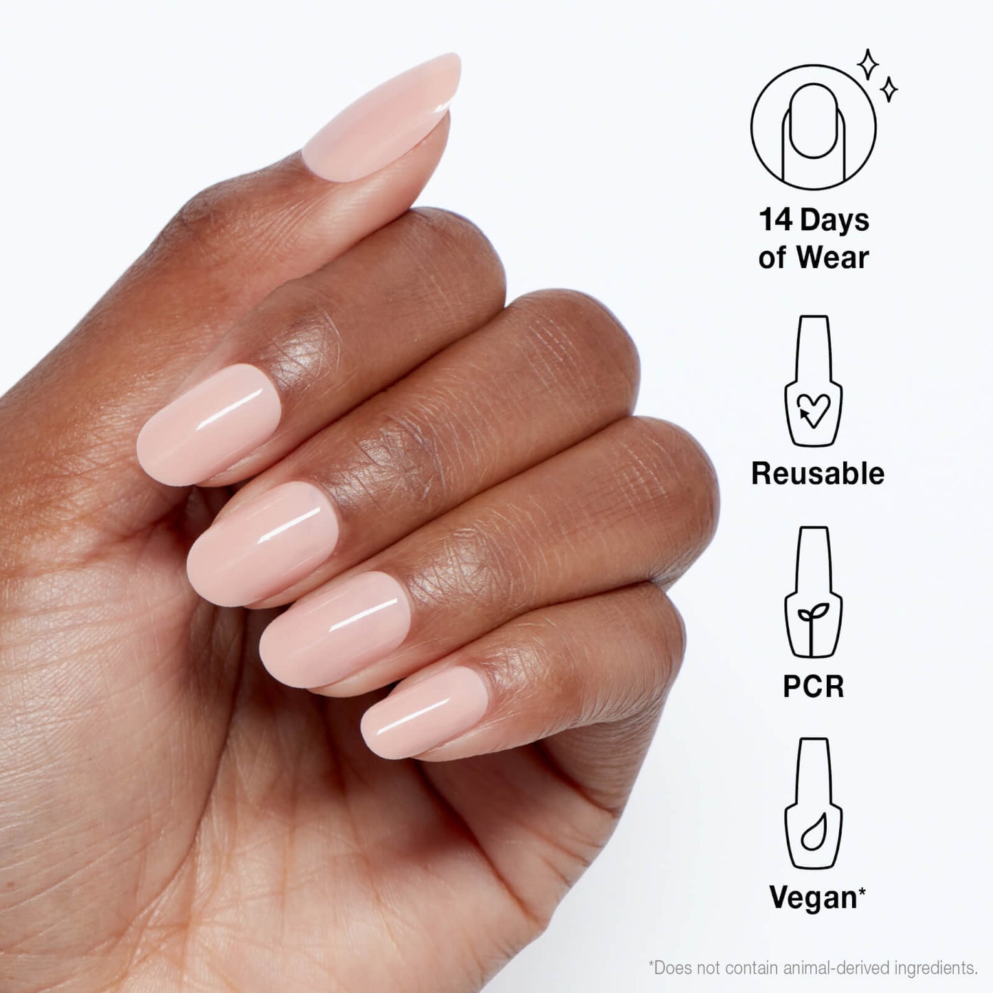 OPI xPRESS/ON Sheer Pink Press On Nails Gel-Like Salon Manicure - Bubble Bath