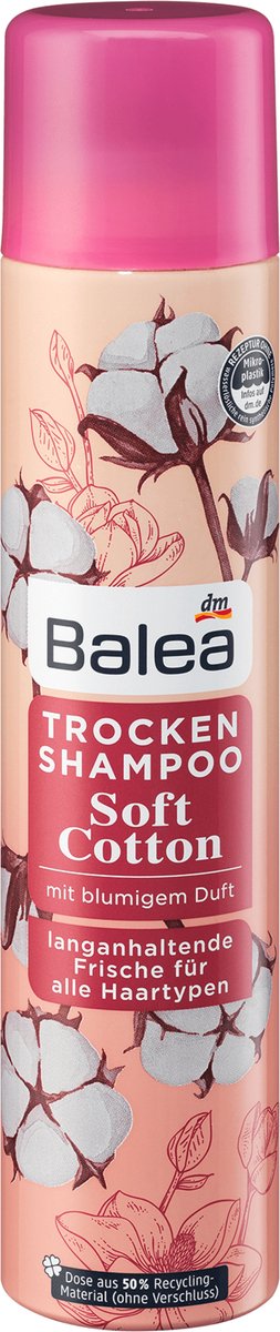 Balea Droogshampoo Zacht Katoen, 200 ml