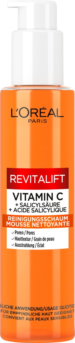 L'ORÉAL PARIS Reinigingsschuim Revitalift Clinical met vitamine C, 150 ml