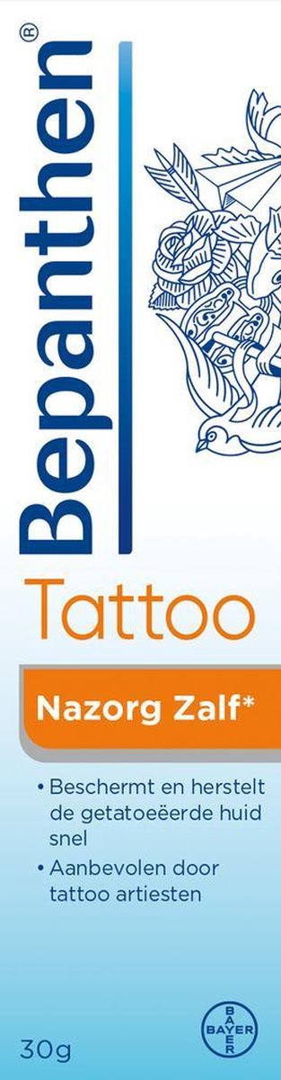 Bepanthen Tattoo Zalf voor verantwoorde zorg van de getatoeëerde huid, 30 gram