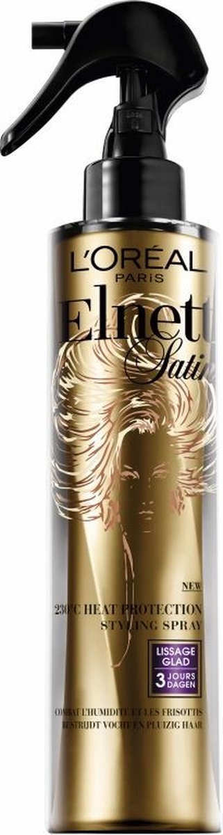L'Oréal Paris Elnett Satin Heat Protection Haarspray - 3 x 170 ml - Voordeelverpakking